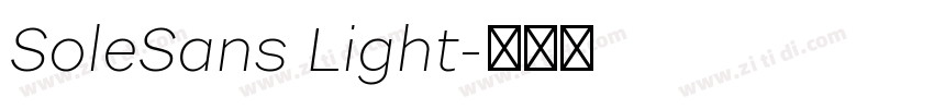 SoleSans Light字体转换